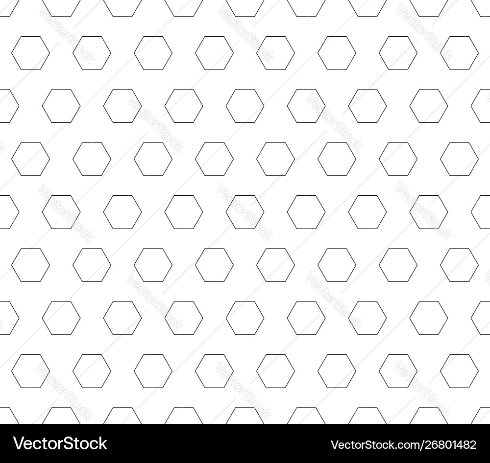 Seamless pattern thin outline hexagons grid Seamless pattern thin outline hexagons grid vector image