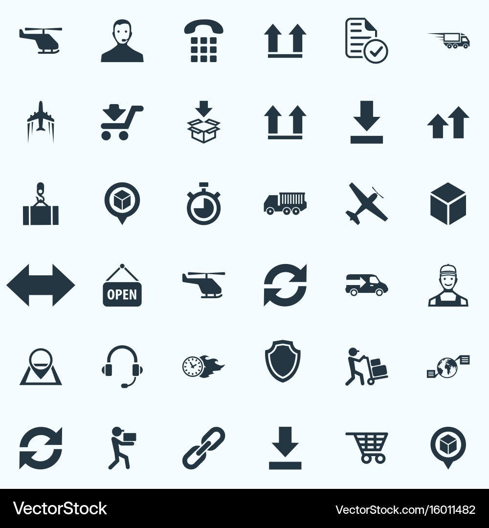Set of simple engineering icons elements bottom vector image
