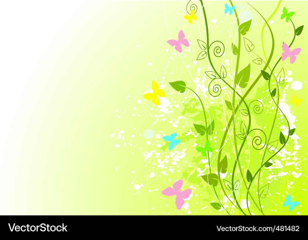 Spring in green Royalty Free Vector Image - VectorStock