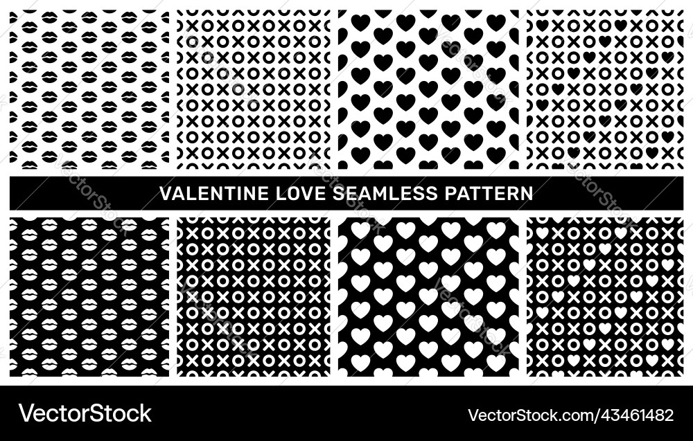 Valentine love seamless pattern Royalty Free Vector Image