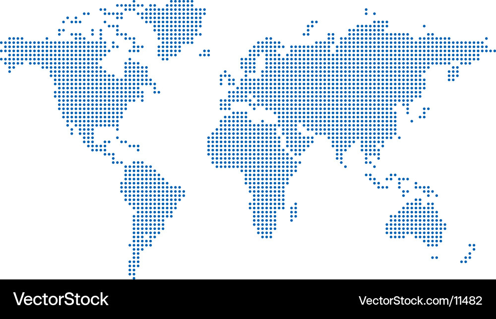 World Map of Dots Royalty Free Vector Image - VectorStock