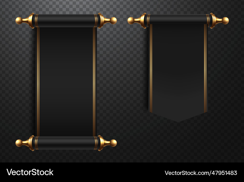 3d realistic scrolls on transparent background 3d realistic scrolls on transparent background Vector Image
