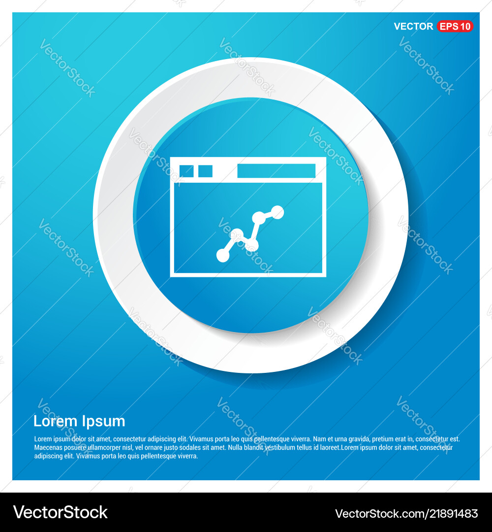 App window interface icon abstract blue web vector image