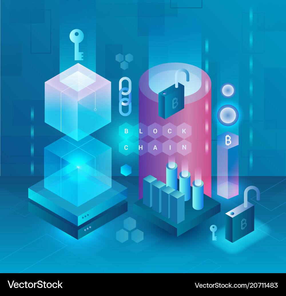Blockchain & Cryptocurrency Data – Royalty-Free Vector | VectorStock