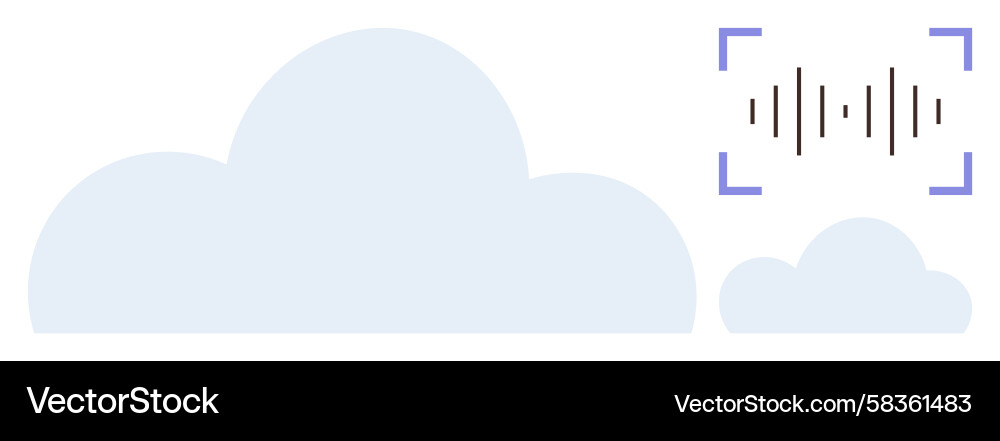 Cloud Voice & Data Sync Vector Image