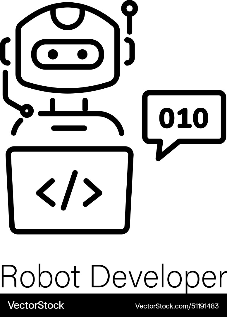 Code configuration vector image