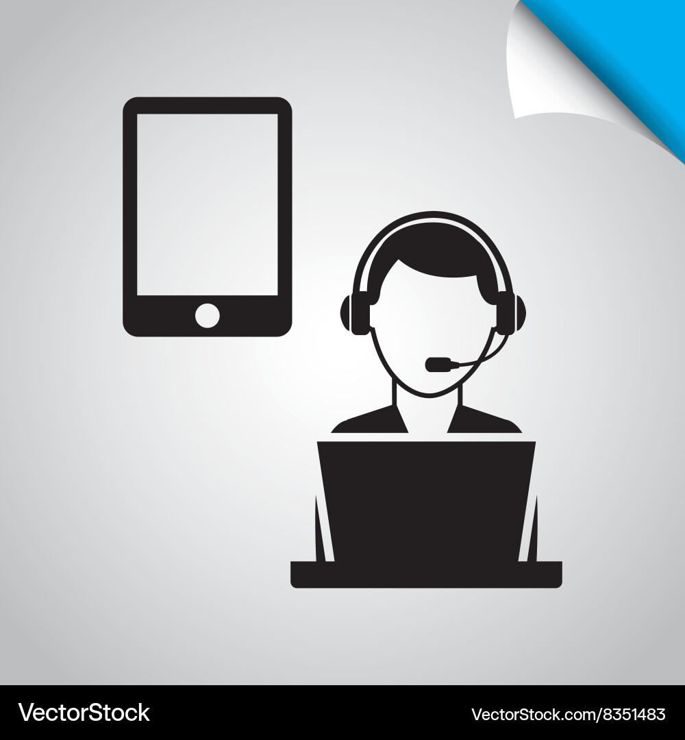 Computer user design Vector Image