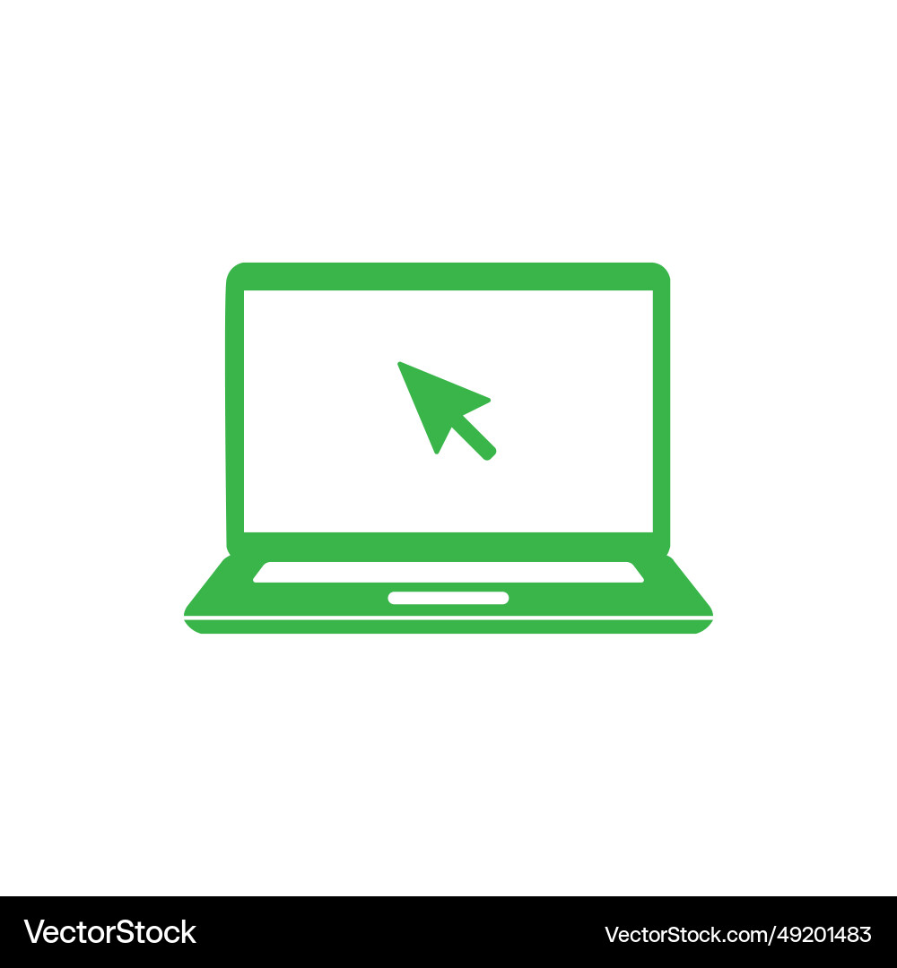 Eps10 laptop click cursor icon vector image