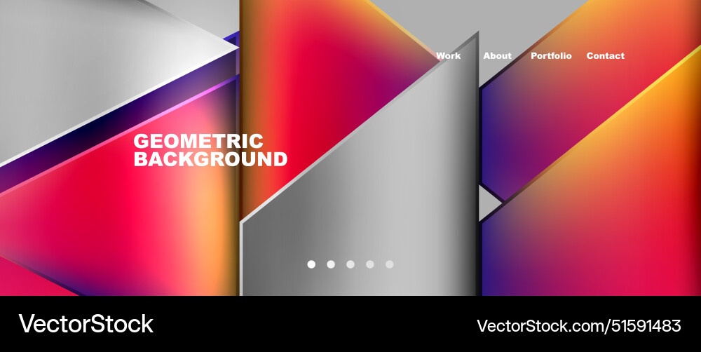Gradient triangle geometric minimal wallpaper Vector Image