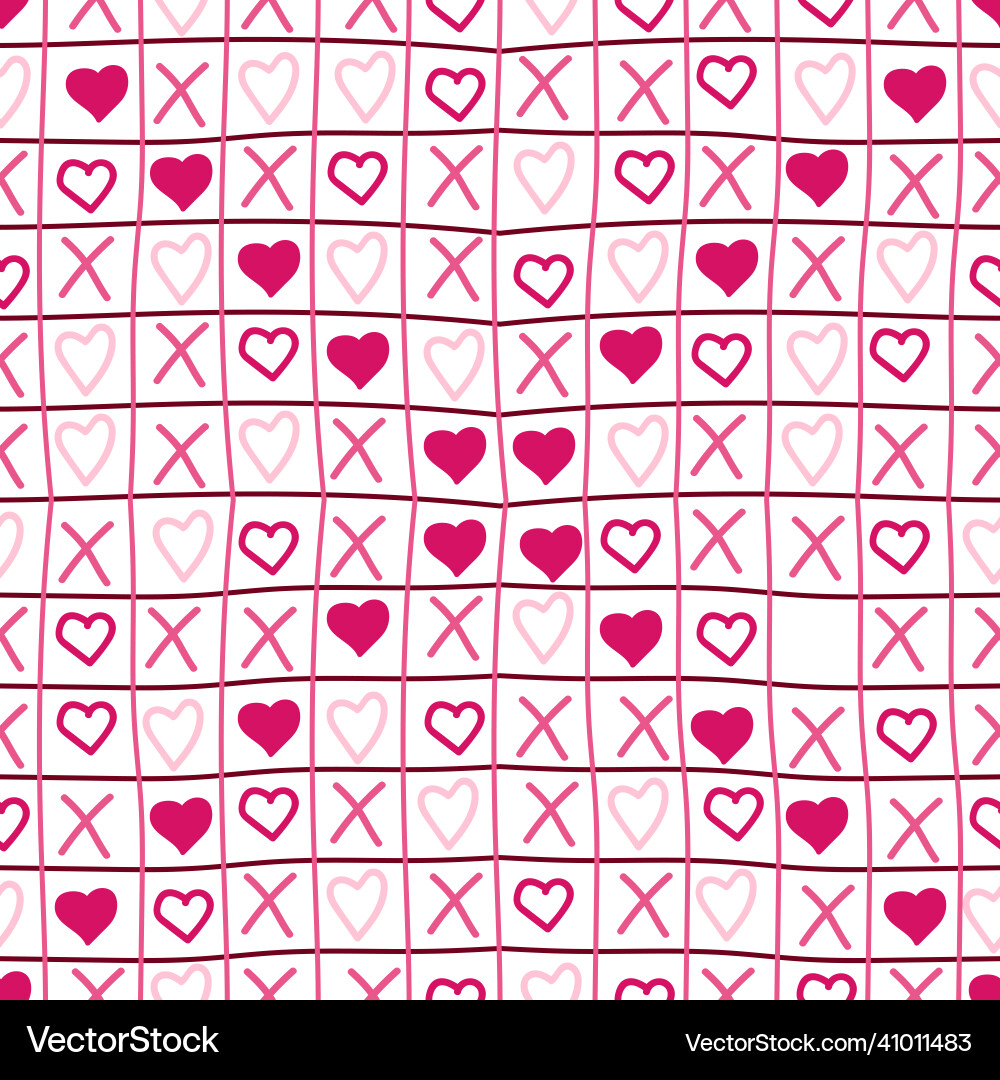Heart & Cross Pattern vector image