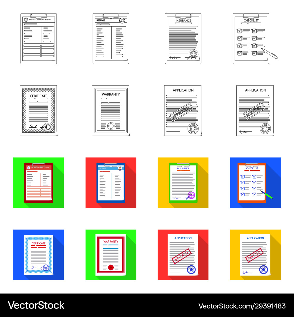 Isolated object form and document logo Isolated object form and document logo vector image