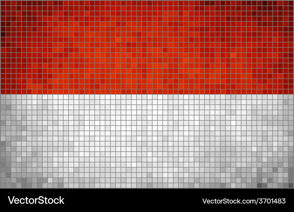 Monaco map with flag inside Vector Image