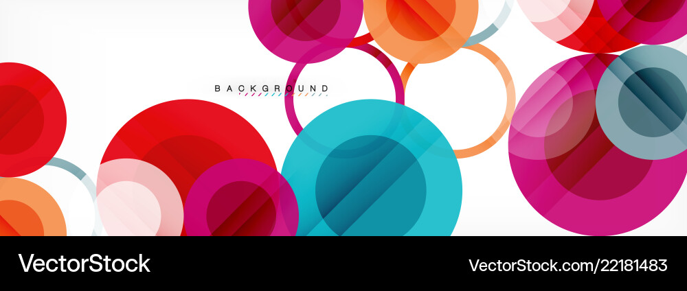 Overlapping circles design background Overlapping circles design background vector image