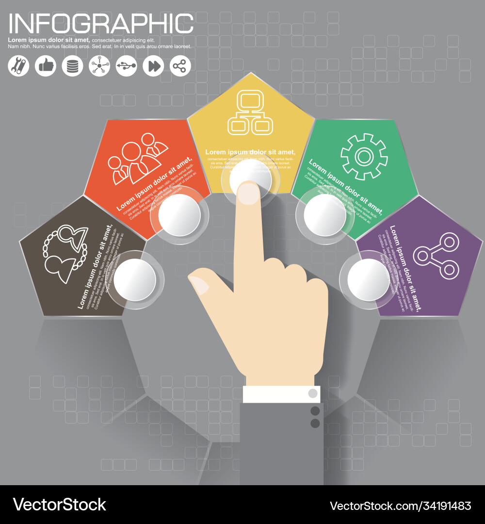 Part report with logo and icons set Part report with logo and icons set vector image