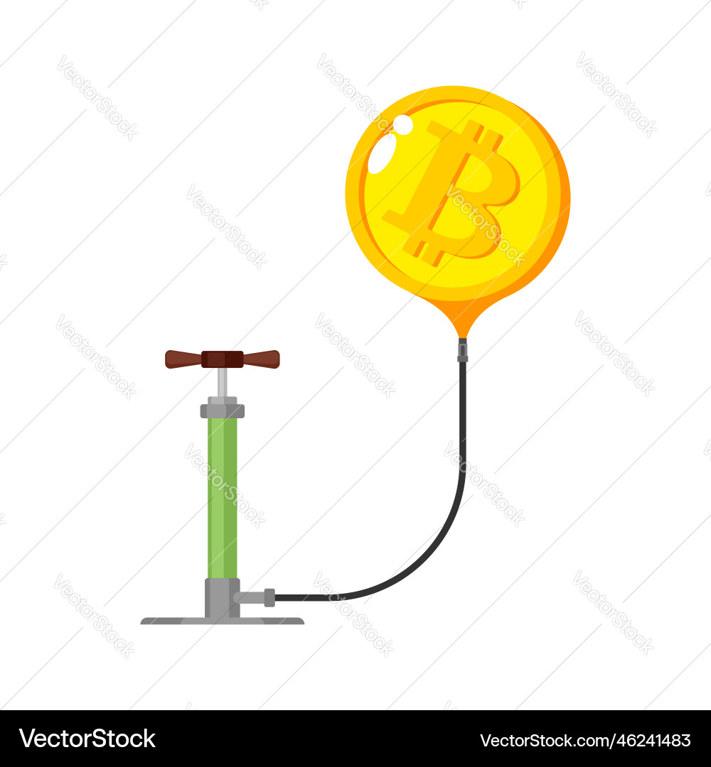 Pump bitcoin hand air cryptocurrency growth – Royalty-Free Vector |  VectorStock