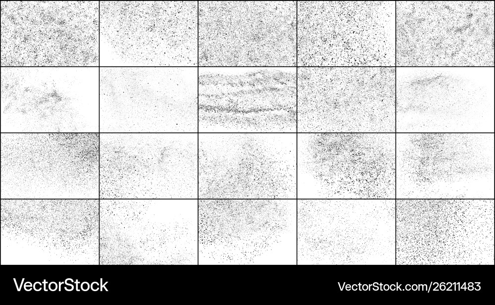 Rough Noise Texture Set vector image