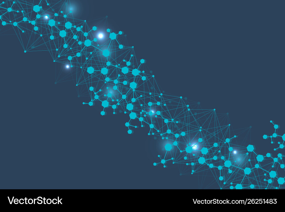 Science network pattern connecting lines and dots Science network pattern connecting lines and dots Vector Image