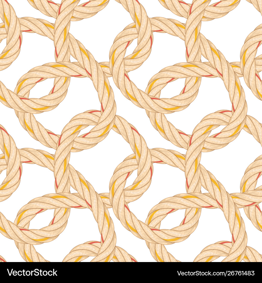 Seamless pattern with rope bending vector image