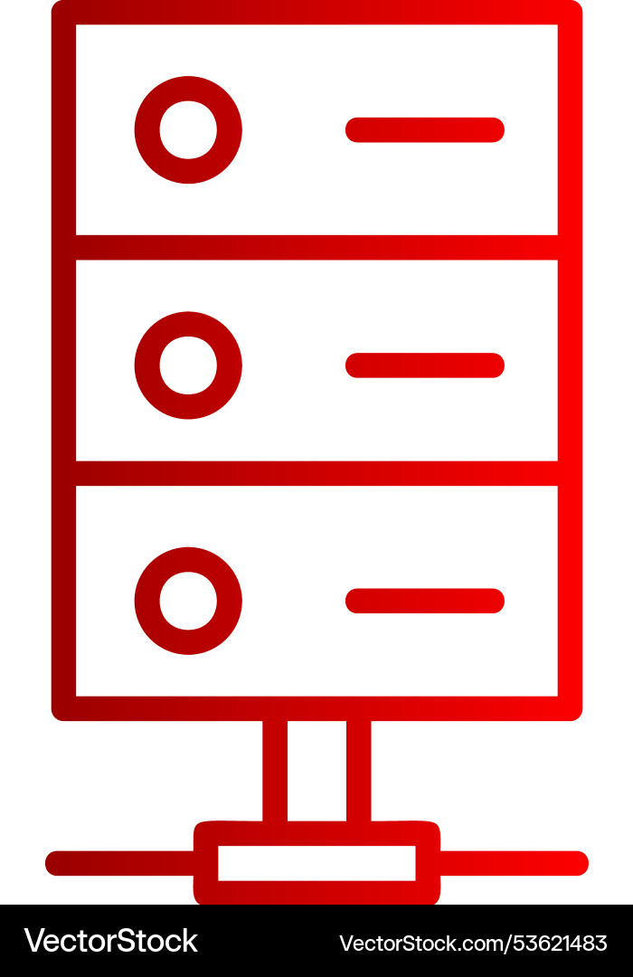 Server line gradient icon Vector Image