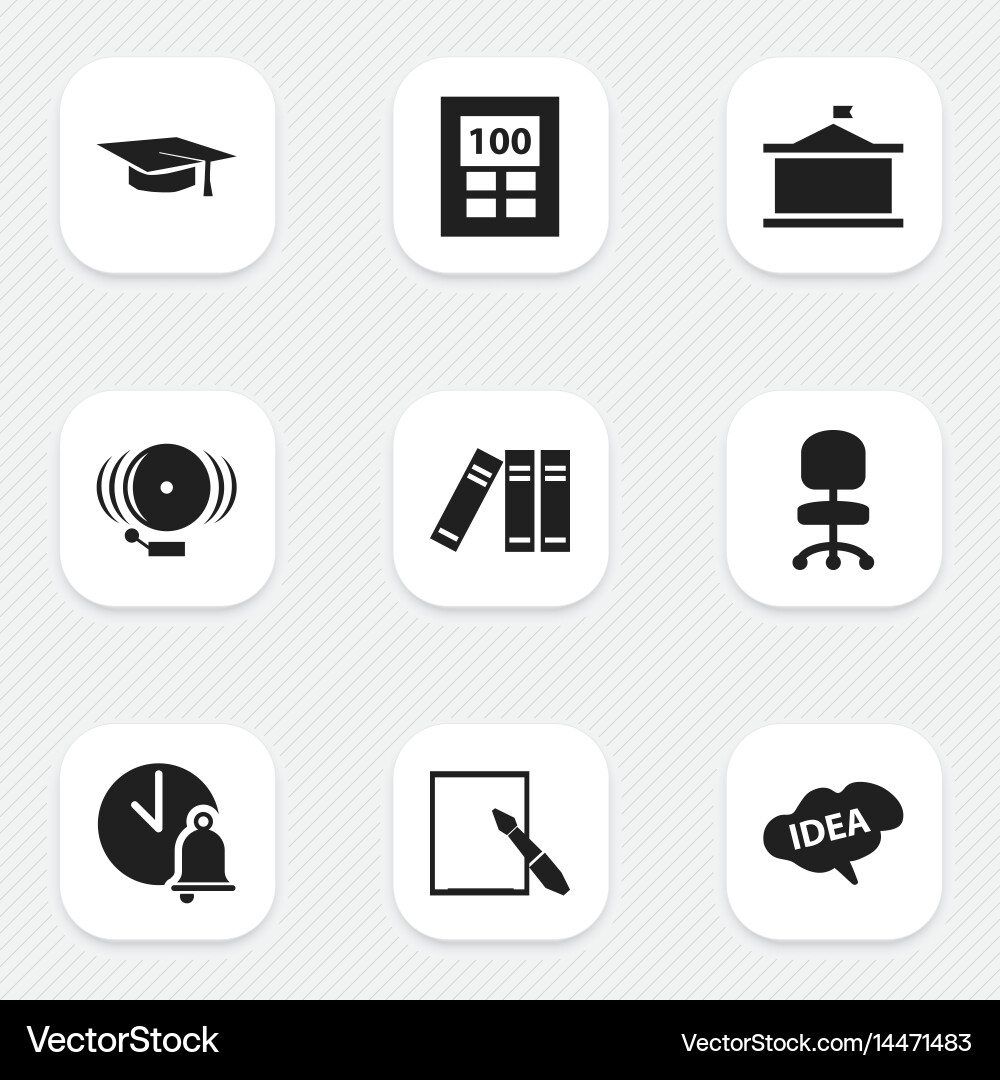 Set of 9 editable science icons includes symbols vector image