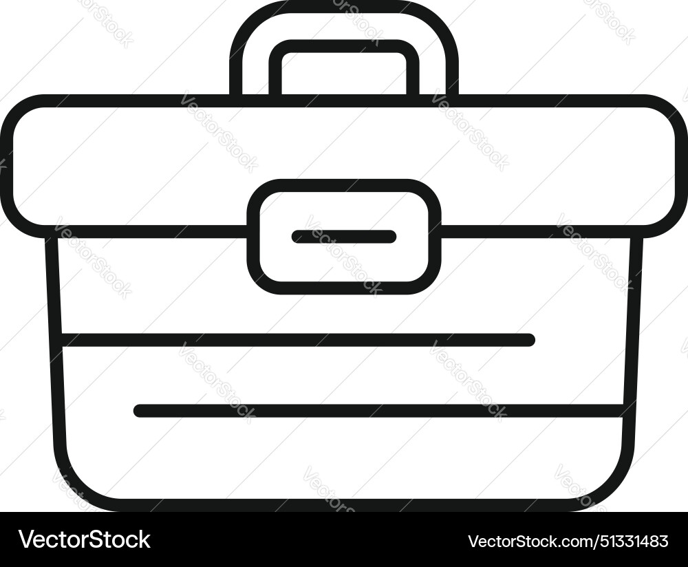 Simple line art of a briefcase Simple line art of a briefcase vector image