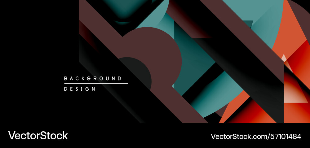 Abstract geometric design features overlapping Vector Image