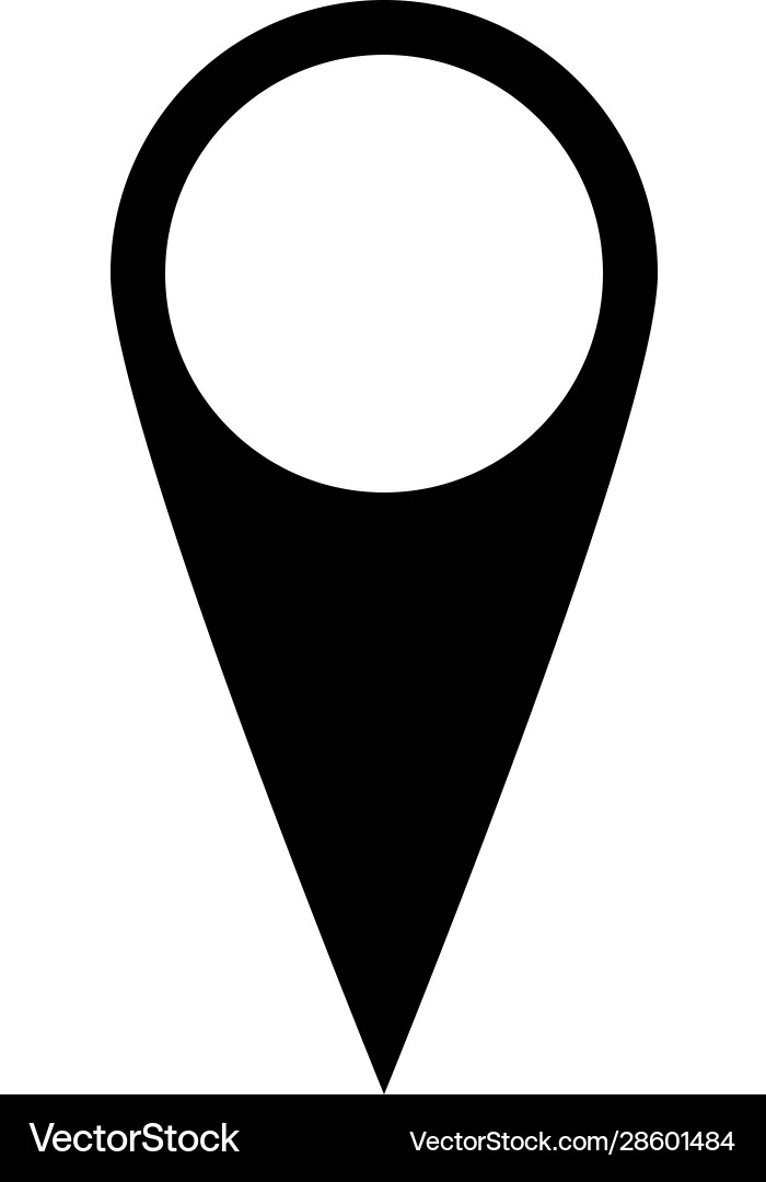 Black map pointer simple flat icon Black map pointer simple flat icon vector image