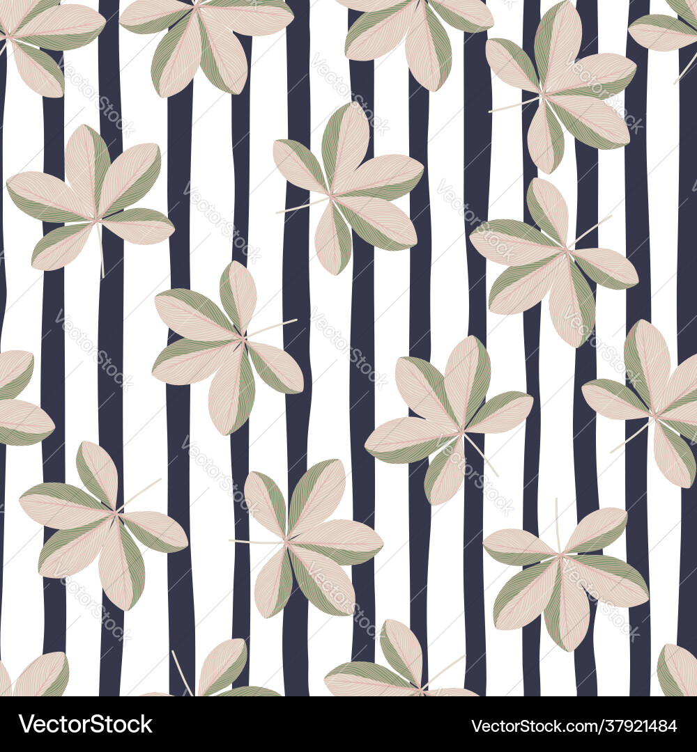 Bloom seamless pattern with random grey scheffler Bloom seamless pattern with random grey scheffler vector image