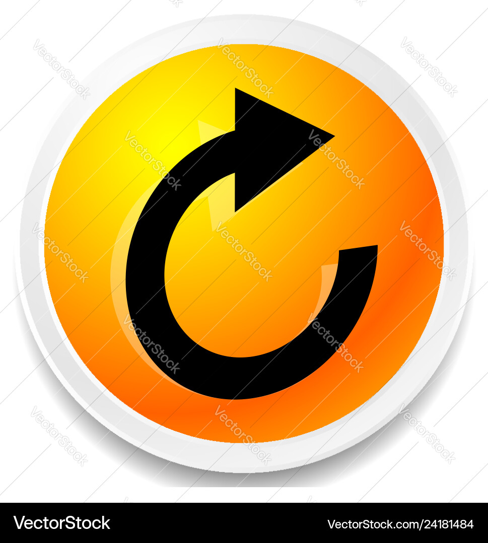 Circular arrow icon revolve rotate iteration Circular arrow icon revolve rotate iteration vector image