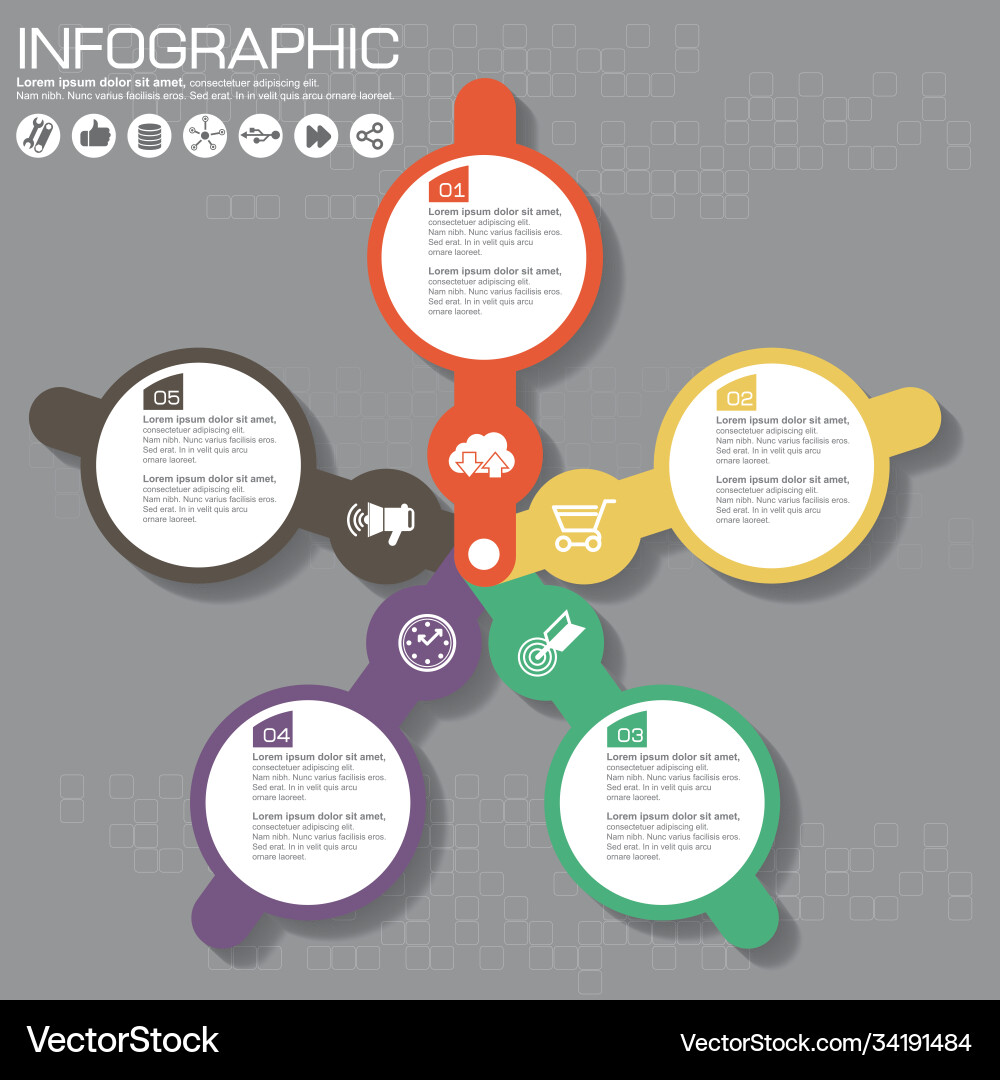 Part report with logo and icons set Part report with logo and icons set Vector Image