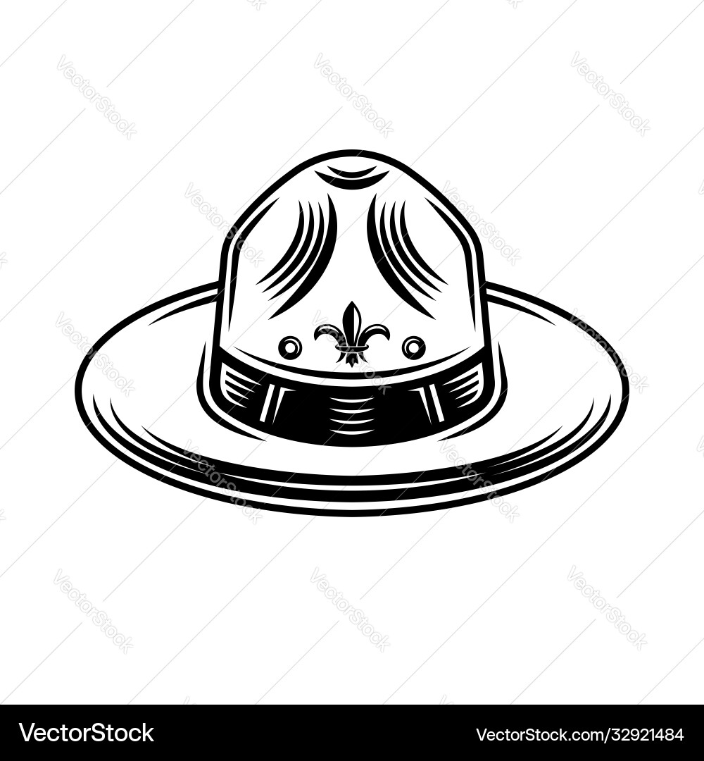 Scout Hat - Vintage Style Vector Image