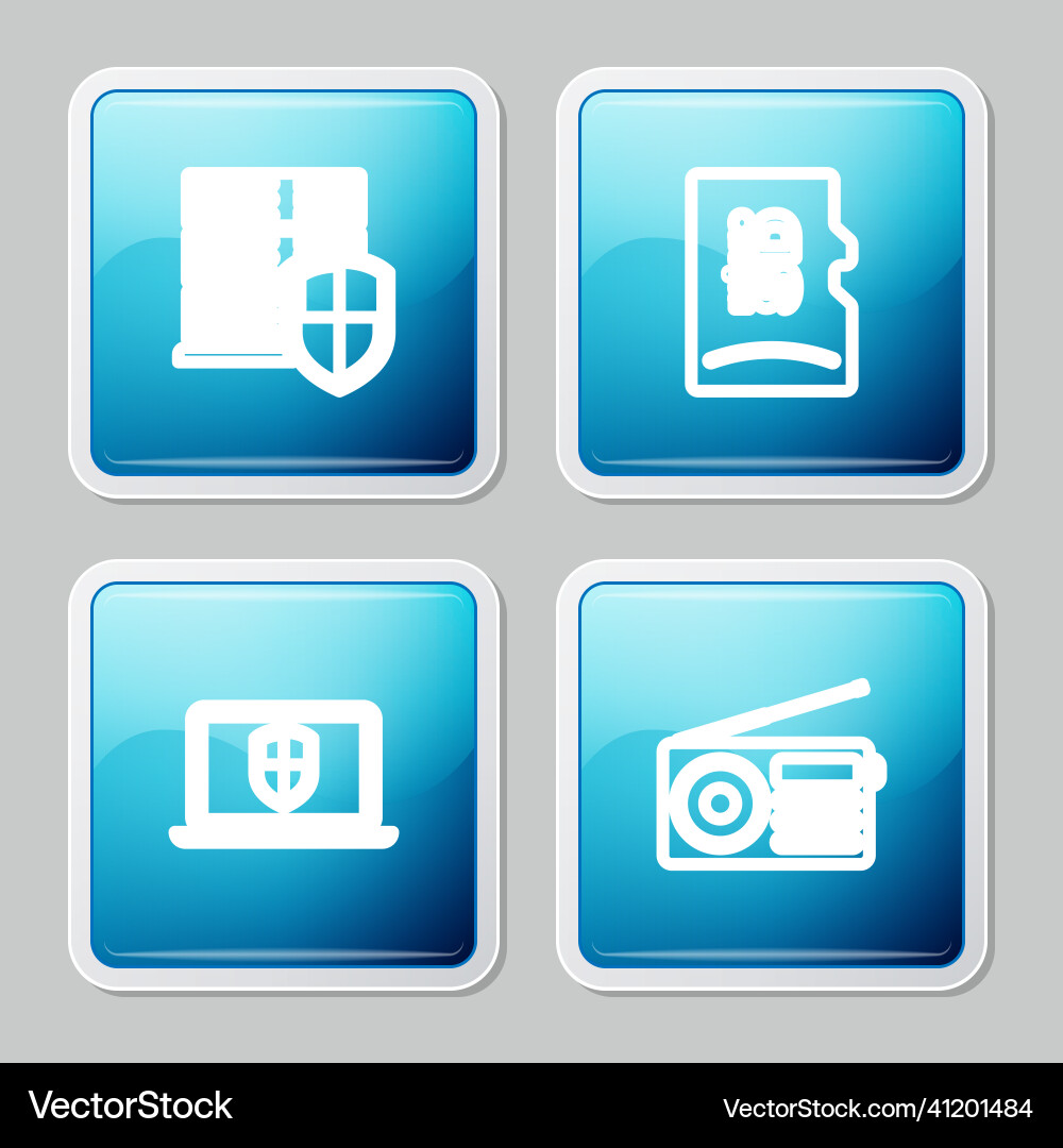 Set line server with shield micro sd memory card Set line server with shield micro sd memory card vector image