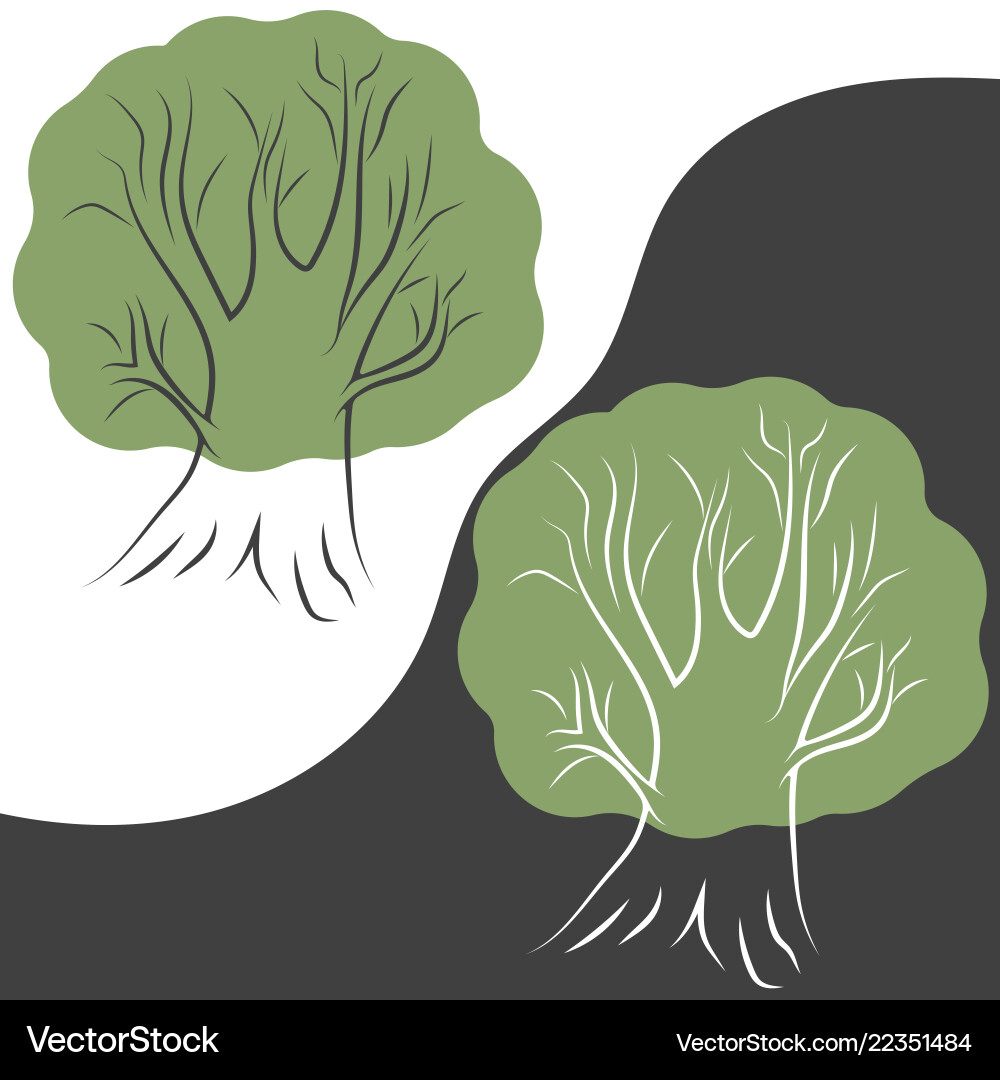 Tree on different backgrounds for your choice Tree on different backgrounds for your choice vector image
