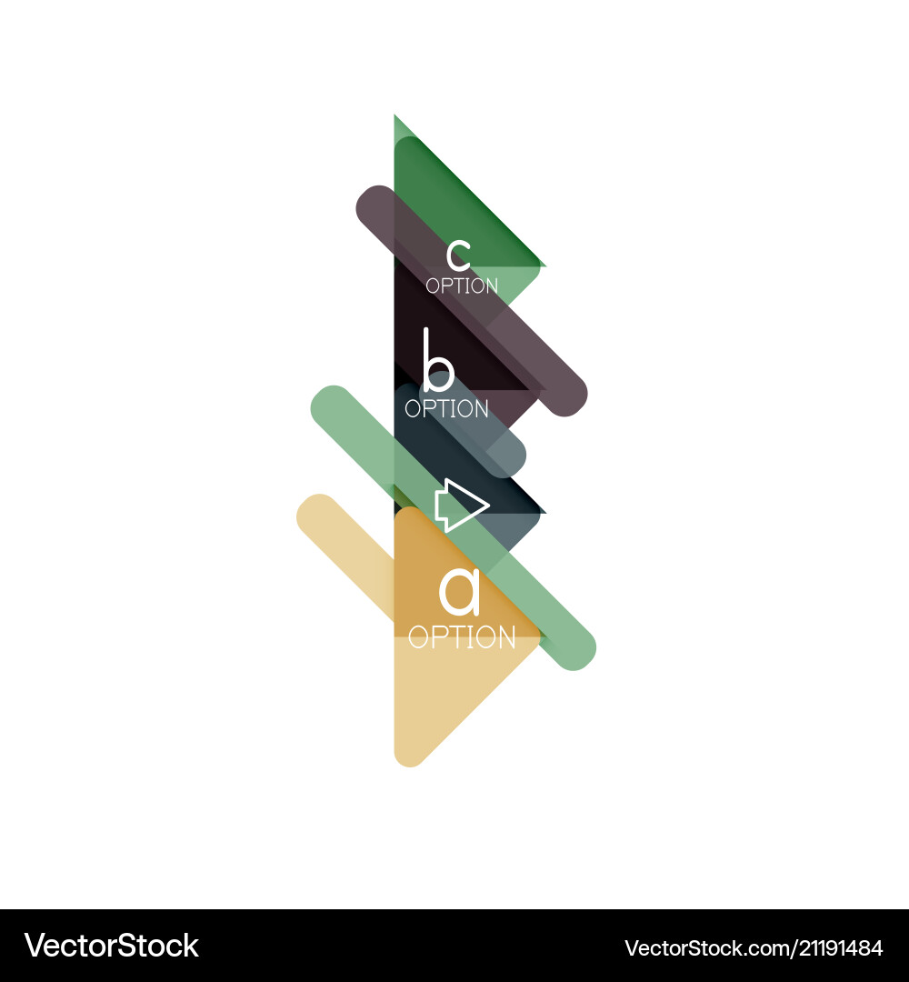 Triangle data visualization design option Triangle data visualization design option vector image