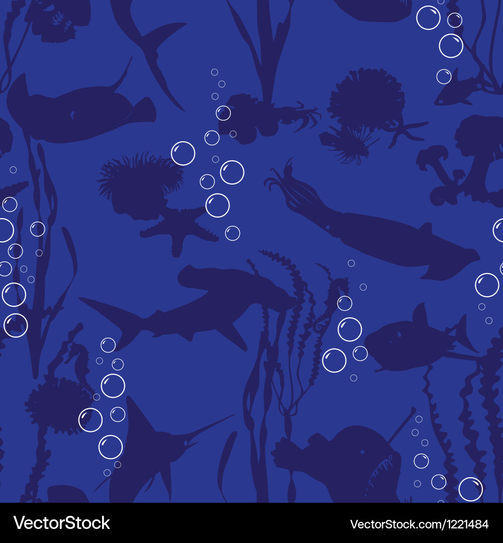 Underwater Seamless Pattern – Royalty-Free Vector | VectorStock, image size:1000x1080