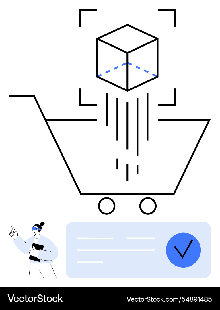 Augmented reality integration in e-commerce Augmented reality integration in e-commerce Vector Image