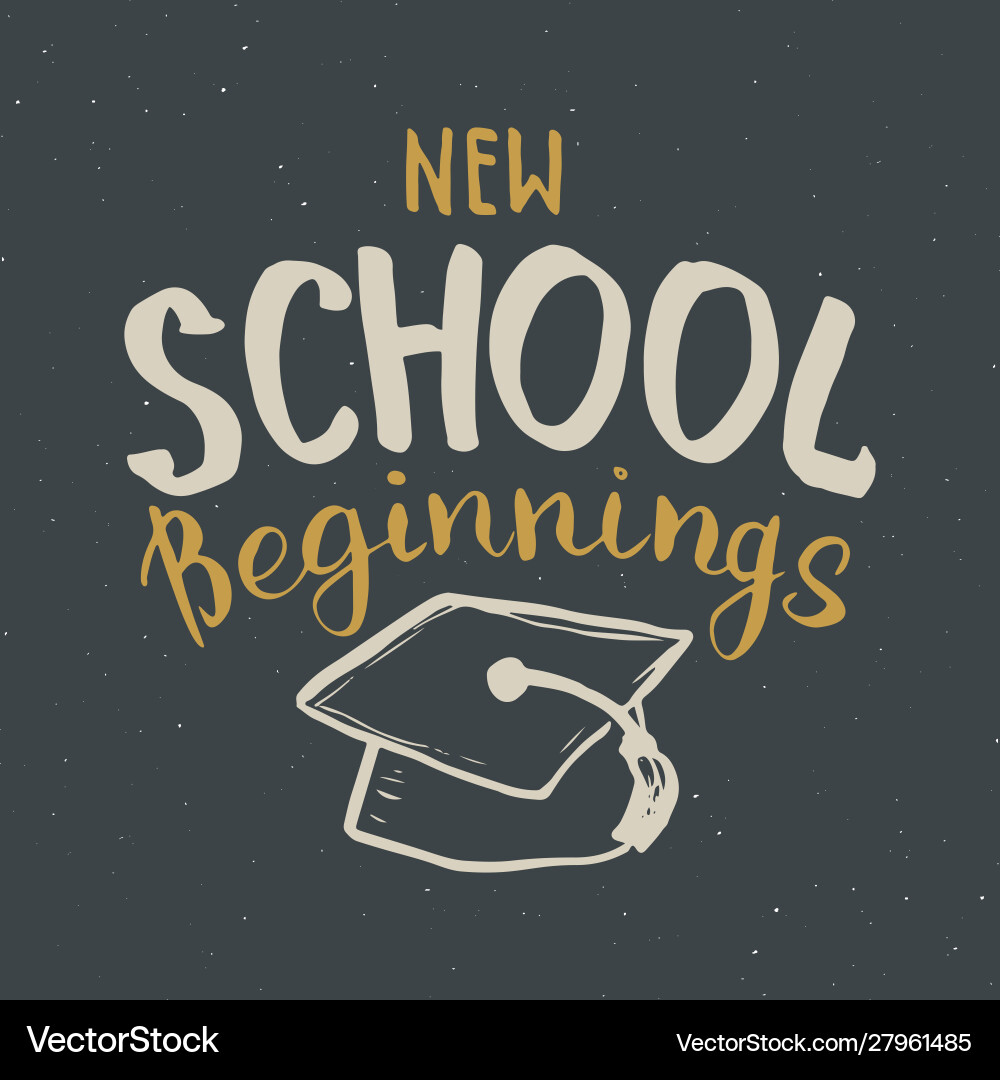 Back to School Lettering - Calligraphy Vector Image