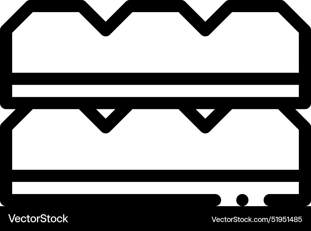 Chocolate bar icon thin linear style design Chocolate bar icon thin linear style design vector image