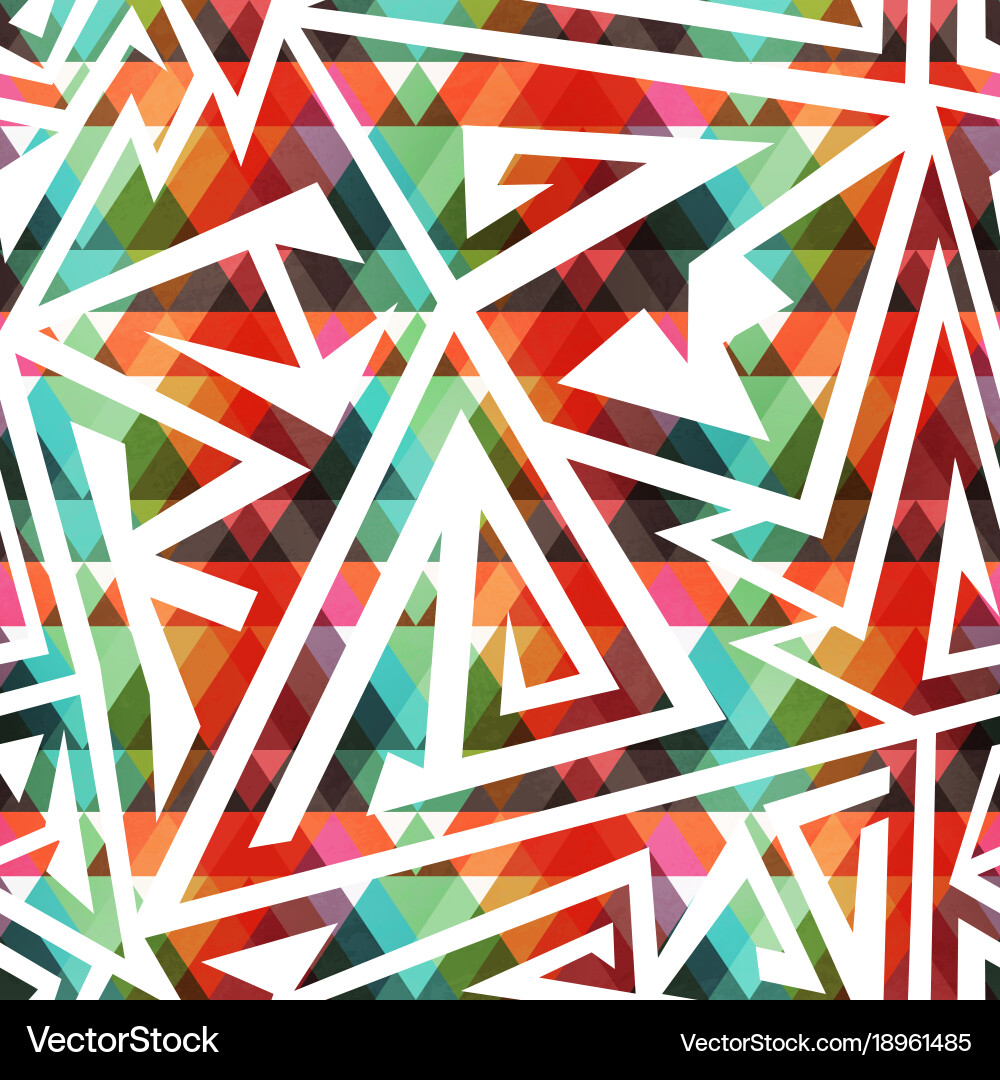 Colored maze seamless pattern vector image