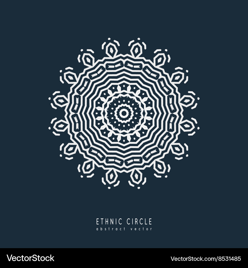 Ethnic mystical pattern with triangle and circles Ethnic mystical pattern with triangle and circles vector image