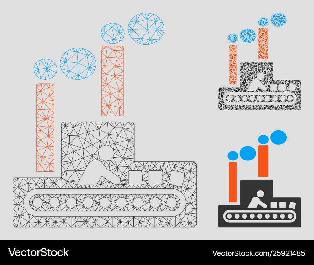 Fabric building mesh 2d model and triangle Vector Image