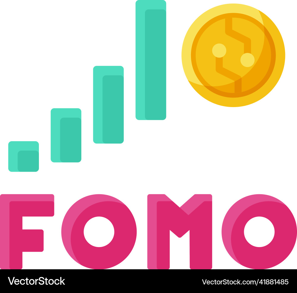 Fear of missing out icon crypto related – Royalty-Free Vector | VectorStock