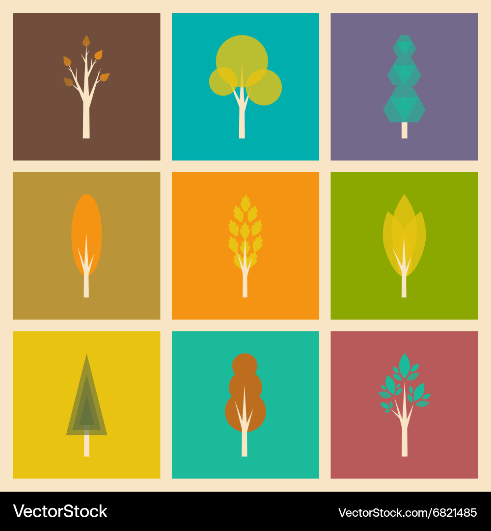 Flat with shadow concept and mobile application vector image