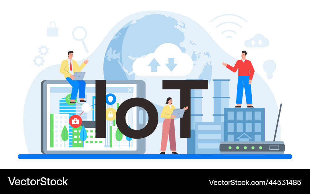 Internet of things typographic header idea Internet of things typographic header idea vector image