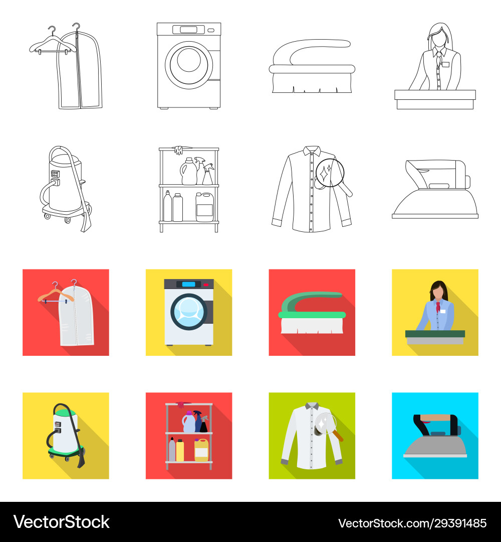 Isolated object laundry and clean icon set Isolated object laundry and clean icon set Vector Image