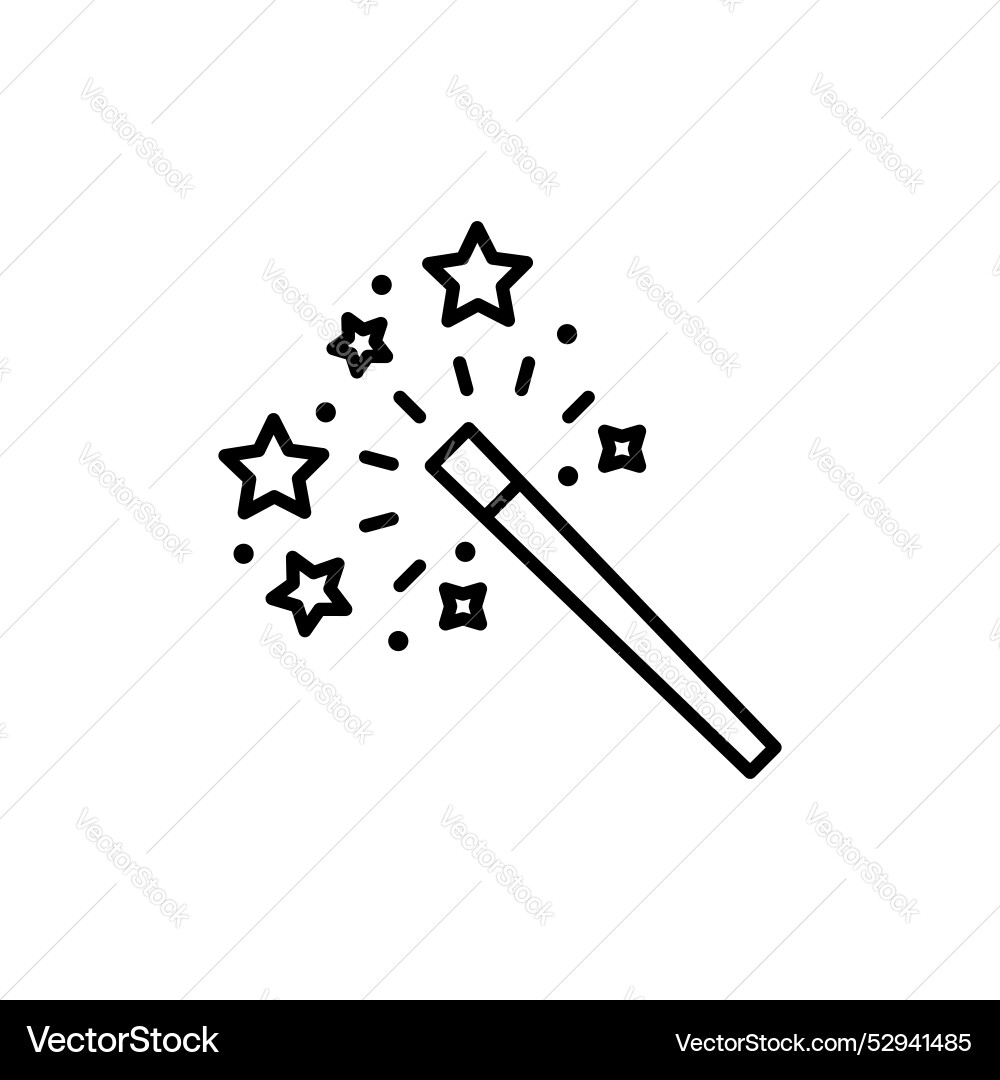 Magic wand icon set tool button Vector Image