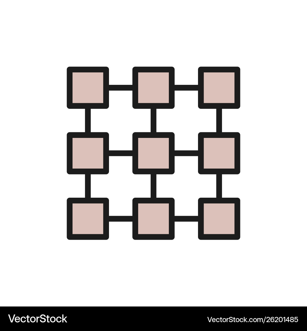 Matrix interconnected system blockchain Matrix interconnected system blockchain vector image