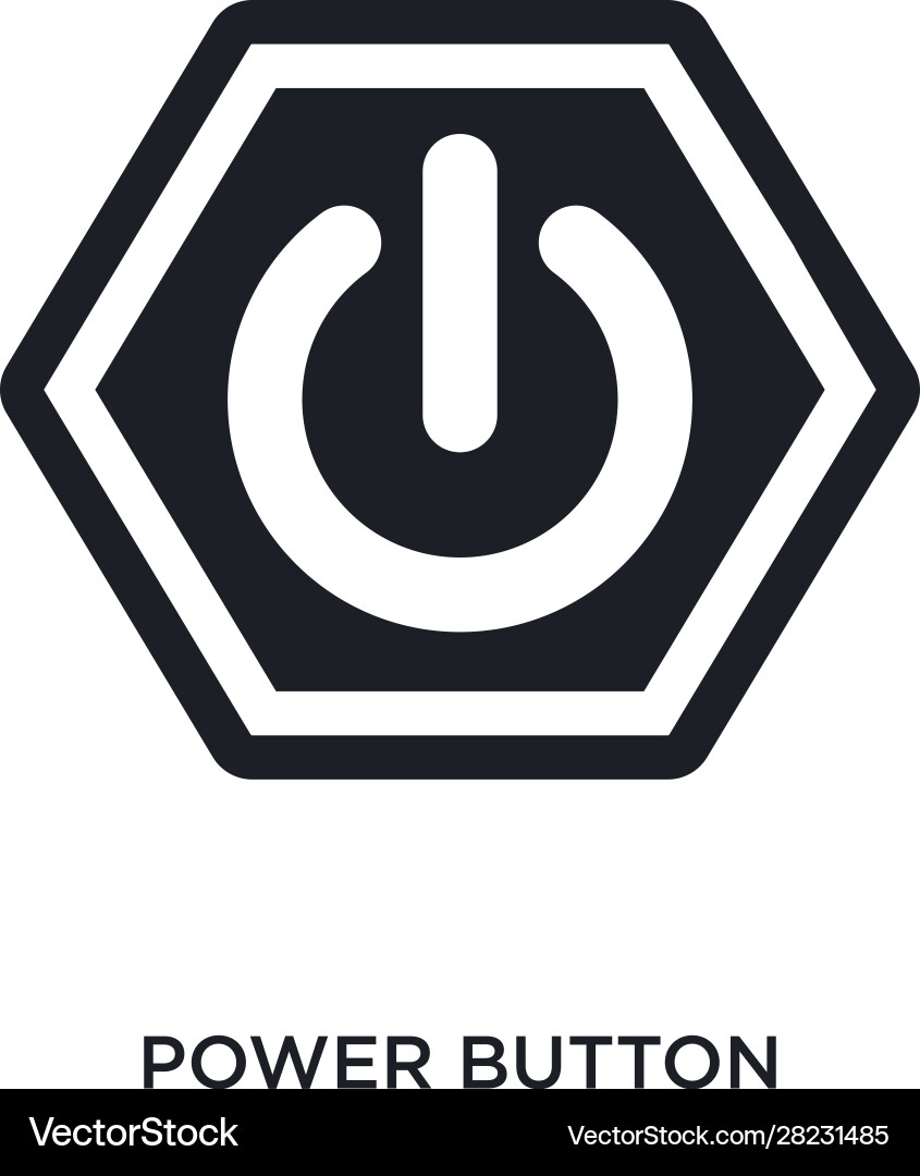 Power-Taste isoliert Icon einfaches Element von Power-Taste isoliert Icon einfaches Element von vektorbild