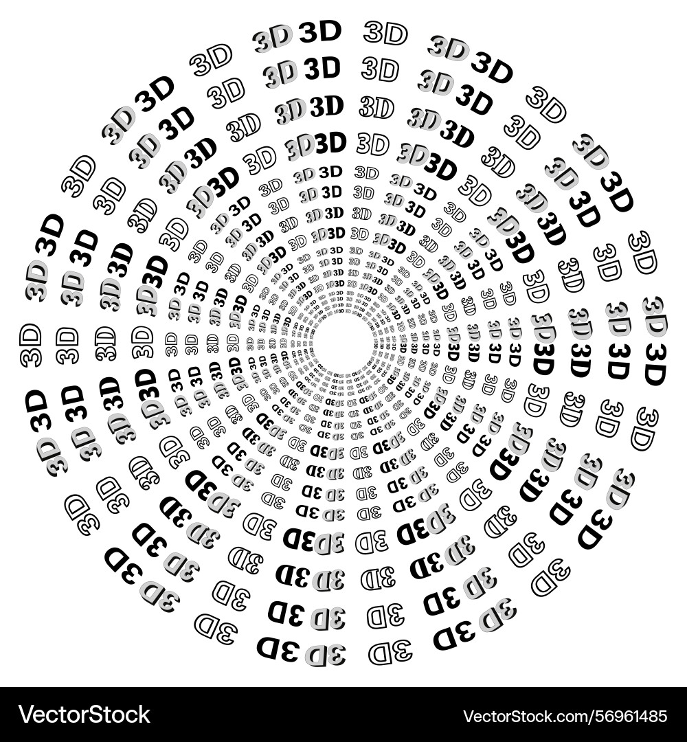 Radial text layout circular word pattern Radial text layout circular word pattern vector image