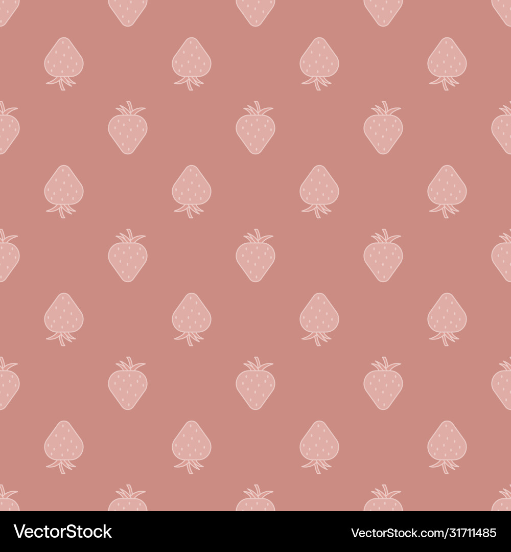 Seamless pattern with simple strawberry icon Seamless pattern with simple strawberry icon Vector Image